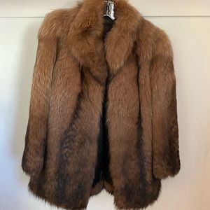 Vintage Fox Ombré Fur Jacket